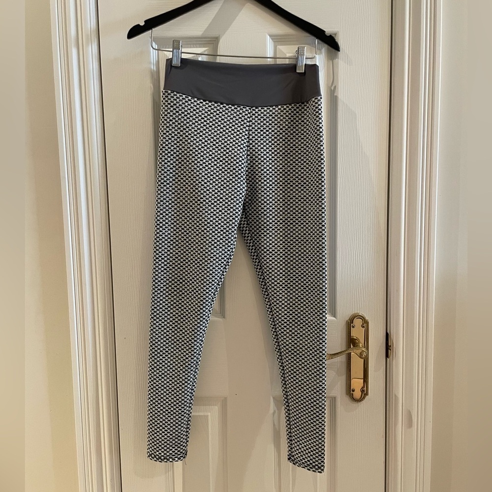 Grey and white leggings